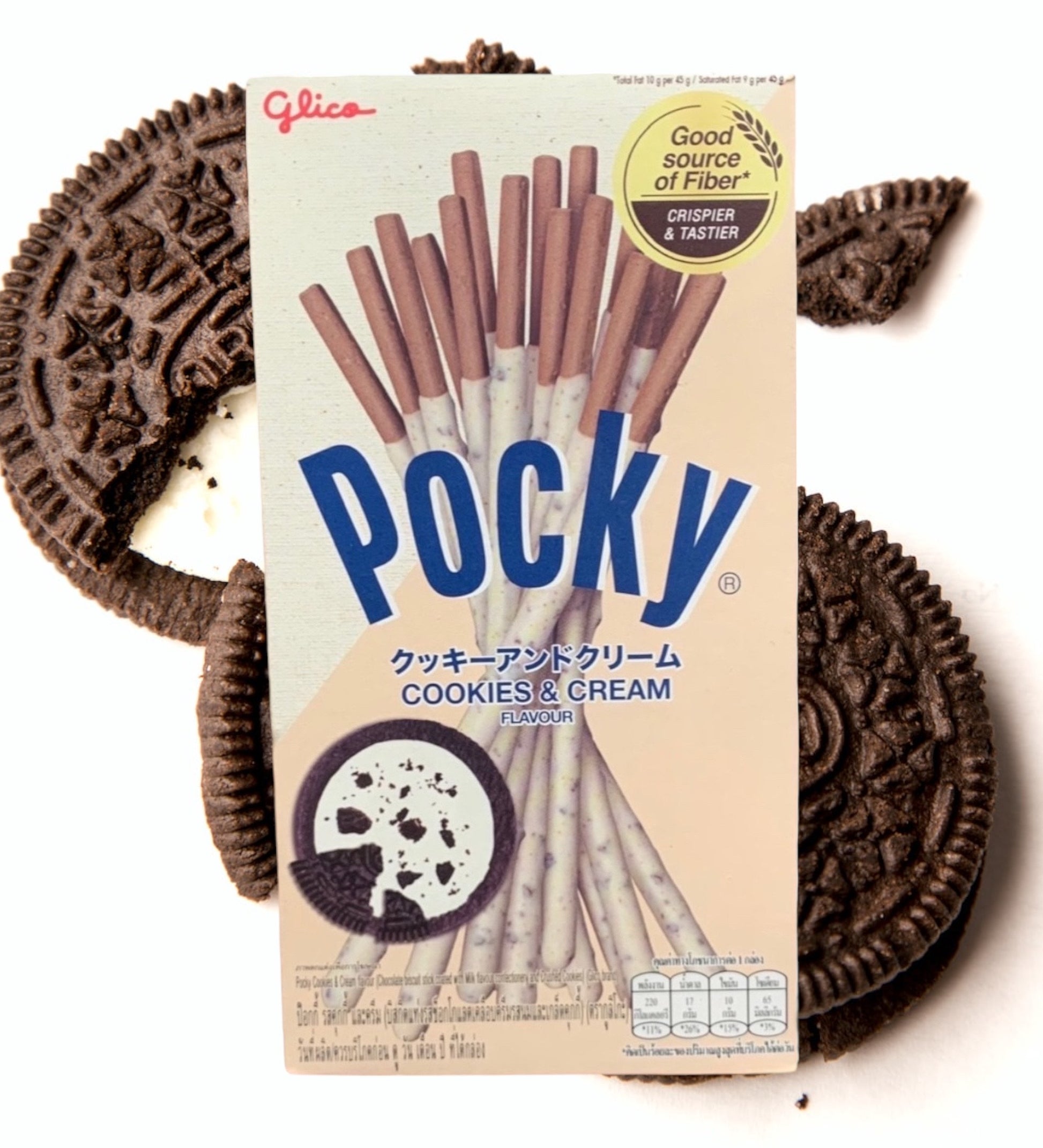 Pocky 45 grammes au goût du cookie et de la crème
